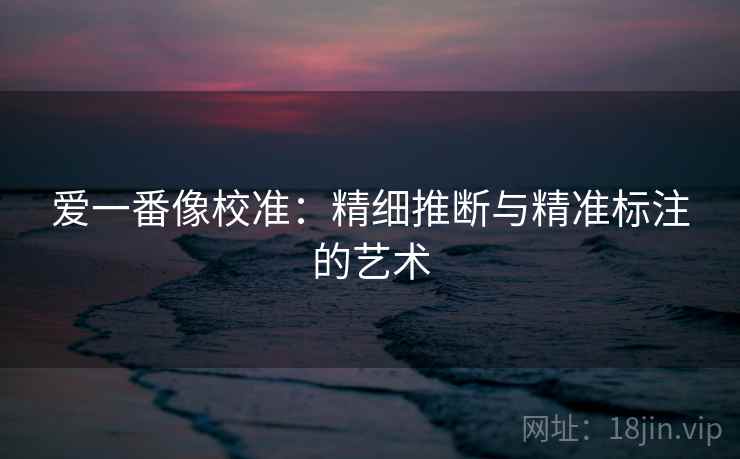 爱一番像校准：精细推断与精准标注的艺术