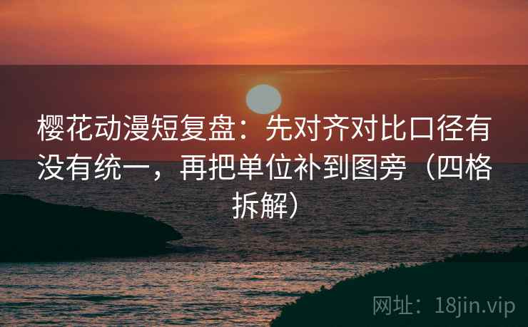 樱花动漫短复盘：先对齐对比口径有没有统一，再把单位补到图旁（四格拆解）